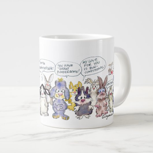 19 Cartoon Kaninchen Jumbo Tasse (Vorderseite Rechts)