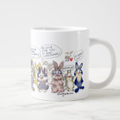 19 Cartoon Kaninchen Jumbo Tasse (Rechts)