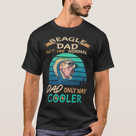 19 Dad - Beagle Dad Kühler Beagle T-Shirt (Vorderseite)