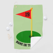 19. Durchlöchern Sie Ihren Text Golfhandtuch (Insitu)