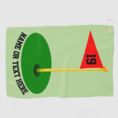 19. Durchlöchern Sie Ihren Text Golfhandtuch (Horizontal)