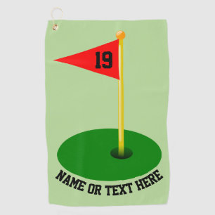 19. Durchlöchern Sie Ihren Text Golfhandtuch