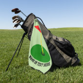 19. Durchlöchern Sie Ihren Text Golfhandtuch (Gras)