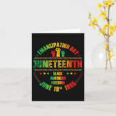 19. Emanzipationstag Schwarz Juni 1865 Karte (Gelbe Blume)