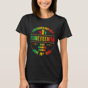 19. Emanzipationstag Schwarz Juni 1865 T-Shirt
