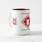 19. ENGINEER BATTALION 20. ENGINEER BRIGADE  ZWEIFARBIGE TASSE (Vorderseite Links)