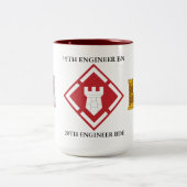 19. ENGINEER BATTALION 20. ENGINEER BRIGADE  ZWEIFARBIGE TASSE (Mittel)