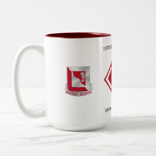 19. ENGINEER BATTALION 20. ENGINEER BRIGADE  ZWEIFARBIGE TASSE (Links)