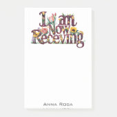 *~* 19 floral Ich erhalte JETZT AP85 Manifesting Post-it Klebezettel (Vorderseite)