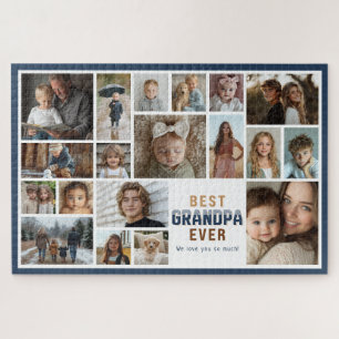 19 Foto-Collage Bester Opa Aller Zeiten Puzzle