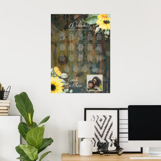 19 FOTO mit rustikalen Holzliegestühlen Poster (Heimbüro)