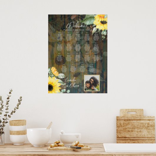 19 FOTO mit rustikalen Holzliegestühlen Poster (Küche)