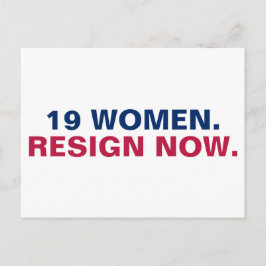 19 Frauen treten jetzt zurück Postkarte