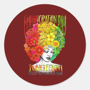 19. Freiheitstag Afrikanischer Amerikaner Juni 19. Runder Aufkleber