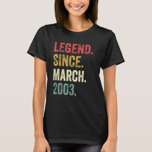 19. Geburtstag 19 Jahre alte Legende seit März 200 T-Shirt