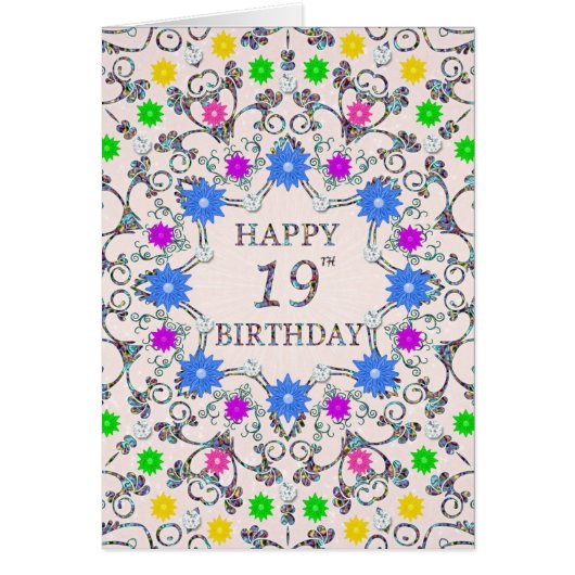 19. Geburtstag Abstrakte Blume  (Vorne)