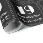 19. Geburtstag - Art Deco Inspiriert Look "19", Na Geschenkpapier (Rolleneckpunkt)