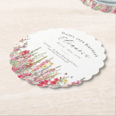 19. Geburtstag August Birth Blume Custom Untersetzer (angewinkelt)