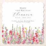 19. Geburtstag August Geburtsmonat Blume Custom Untersetzer<br><div class="desc">Die perfekte Tischdekoration für eine Geburtstagsfeier am August. Rosa Gladiolus ist die Blume der Geburt für diesen Monat. Es bildet einen hübschen Wasserfarbenuntergrund an diesem blumengeschmückten personalisierten Untersetzer. Der Geburtstagsgast der Ehre,  des Alters und des Geburtstags wird mit eleganter Kalligraphie und Typografie darüber platziert. Alle Texte können bearbeitet werden.</div>