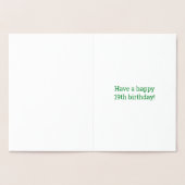 19. Geburtstag: Bold "19 JAHRE ALT!" Gold Foil Car Folienkarte (Innenseite)