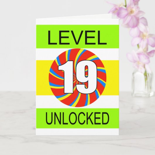 19. Geburtstag Computer Gamer Karte (Orchidee)