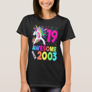 19. Geburtstag Dabbing Einhorn Party 19 Jahre alt  T-Shirt