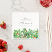 19. Geburtstag Dezember Geburtstag Blume Holly Cus Serviette (Beispiel)