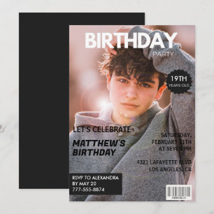 19. Geburtstag Einladungen für ihn Magazine Cover