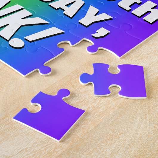 19. Geburtstag: Farbiges, lustiges Regenbogenmuste Puzzle (Seite)