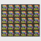 19. Geburtstag: Fun Fireworks, Rainbow Look # "19" Geschenkpapier (Flach)