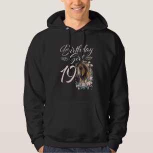 19. Geburtstag Girl Horse 19 Jahre alter Tag Hoodie