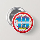 19. Geburtstag heute v2 Button (Vorne & Hinten)
