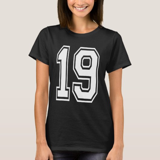 19. Geburtstag Hochschulnummer T-Shirt (Vorderseite)
