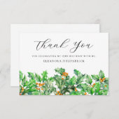 19. Geburtstag Holly Dezember Geburtstag Blume Cus Dankeskarte (Vorne/Hinten)