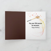 19. Geburtstag im Baseball-Flaming Karte (Innenseite)