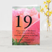 19. Geburtstag Karte (Gelbe Blume)