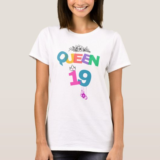 19. Geburtstag Königin Shirt (Vorderseite)
