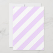 19. Geburtstag - Lila Streifen Gold Balloons Einladung (Rückseite)