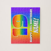 19. Geburtstag — mehrfarbiges Regenbogenmuster "19 Puzzle (Vertikal)