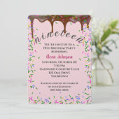 19. Geburtstag mit Schokoladeneis und Sprinklen Einladung (Stehend Vorderseite)