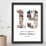 19. Geburtstag Nr. 19 Custom Foto Collage Poster<br><div class="desc">Feiern Sie den Meilenstein Ihrer Teenager zum 19. Geburtstag mit diesem personalisierten 19 Foto Collage Poster. Dieses individuell gestaltbare Geschenk ist die perfekte Möglichkeit, wertvolle Erinnerungen aus dem ersten Jahr Ihres Kindes zu zeigen. Das Poster enthält eine Collage von Fotos, die diese besonderen Momente erfassen, und kann mit dem Namen...</div>