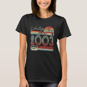 19. Geburtstag Oktober 2003 Vintage Kassette T-Shirt