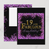 19. Geburtstag Postkarte (Vorne/Hinten)