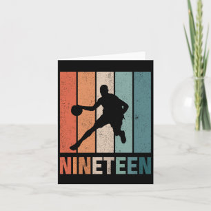19. Geburtstag Retro Basketball Liebhaber 19 Jahre Karte
