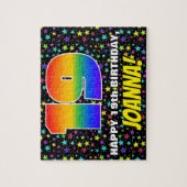 19. Geburtstag — Spaß, farbenfrohe Sternenweltenmu Puzzle (Vertikal)