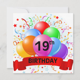 19 Jahre Geburtstags Karten Zazzle De