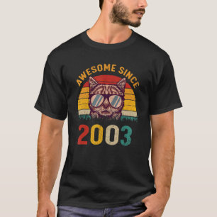 19. Geburtstag Vintage Katze 19 Jahre Phantastisch T-Shirt