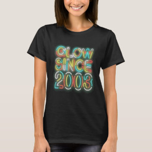 19. Geburtstags-Glow Seit 2003 Vintage-Sonnenbrill T-Shirt