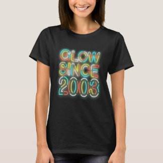 19. Geburtstags-Glow Seit 2003 Vintage-Sonnenbrill T-Shirt