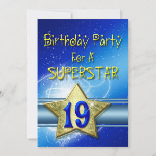19. Geburtstagsfeier Einladung für einen Superstar